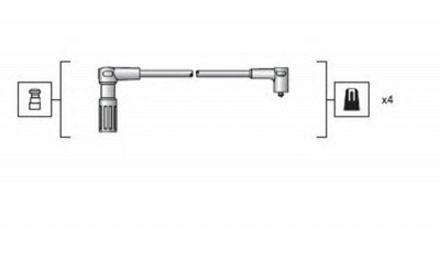 MAGNETI MARELLI 941318111148 -  Комплект проводов зажигания